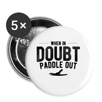 Surfen Wellenreiten Für Surfing - Buttons groß 56 mm (5er Pack) - Weiß - Vorne