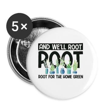 Landschaftsgärtner Hobbygärtner Gärtner - Buttons groß 56 mm (5er Pack) - Weiß - Vorne