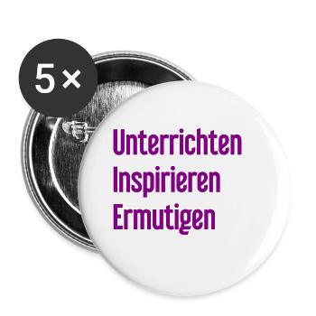 Teaching Inspiring Encouraging - Buttons large 2.2''/56 mm (5-pack) - white - Front