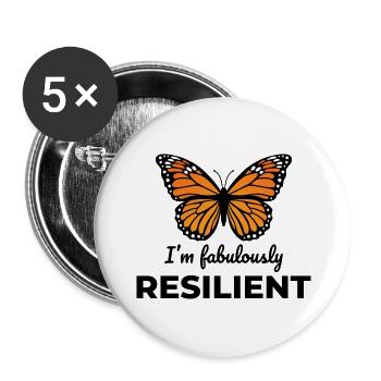 papillons papillons collectionneur d’insectes Entomologie - Lot de 5 grands badges (56 mm) - blanc - Devant