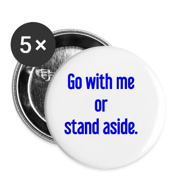Walk with or aside - Buttons large 2.2''/56 mm (5-pack) - white - Front