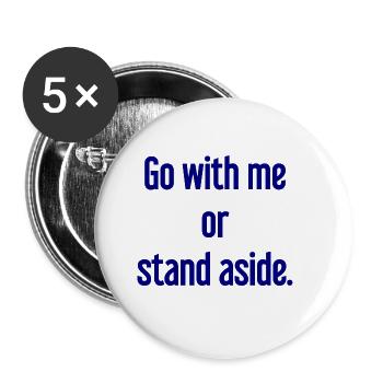 Walk with or aside - Buttons large 2.2''/56 mm (5-pack) - white - Front