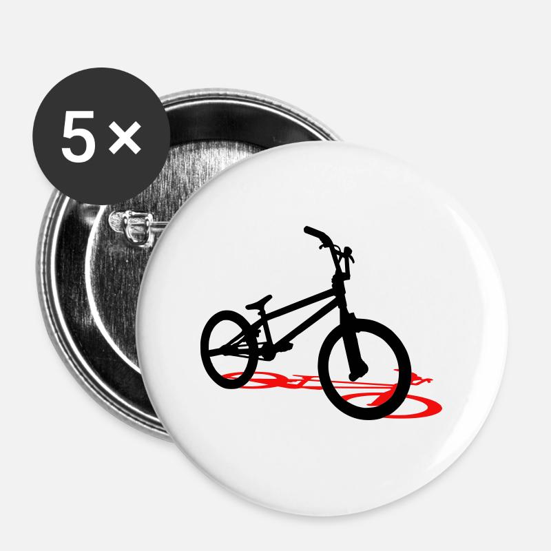 BMX - Buttons groß 56 mm (5er Pack) - Weiß
