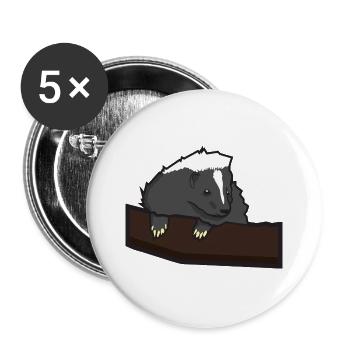 Skunk Skunk Marten Iltis Weasel Gift Idea - Buttons large 2.2''/56 mm (5-pack) - white - Front