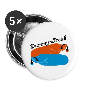 Dummy Freak - Buttons groß 56 mm (5er Pack) - Weiß - Vorne