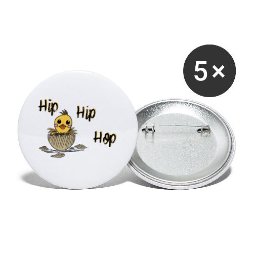 Küken Hip Hip Hop Ostern - Buttons groß 56 mm (5er Pack)