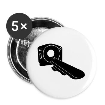 maschinen für tac m1 - Buttons groß 56 mm (5er Pack) - Weiß - Vorne