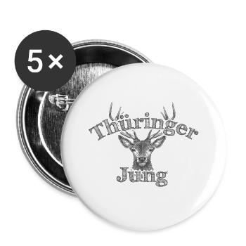 Thüringer Jung - Buttons groß 56 mm (5er Pack) - Weiß - Vorne