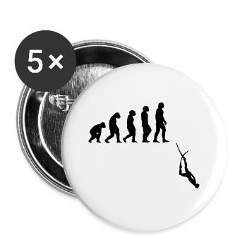Evolution Apnée Plongée - Lot de 5 grands badges (56 mm) - blanc - Devant