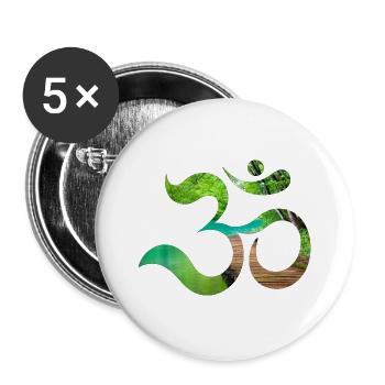 goa - Lot de 5 grands badges (56 mm) - blanc - Devant