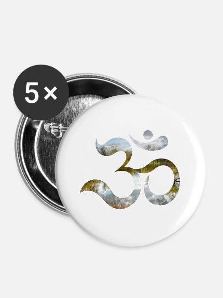 goa herbst - Buttons groß 56 mm (5er Pack) - Weiß