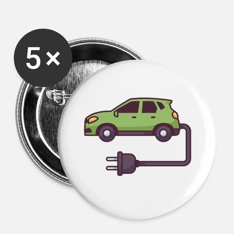 Electric Vehicle - Buttons large 2.2''/56 mm (5-pack) - white