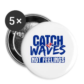 Surfen Wellenreiten Für Surfing - Buttons groß 56 mm (5er Pack) - Weiß - Vorne