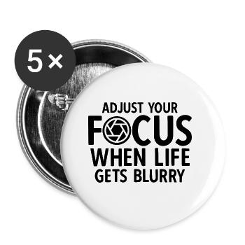 Fotografie Fotograf - Buttons groß 56 mm (5er Pack) - Weiß - Vorne