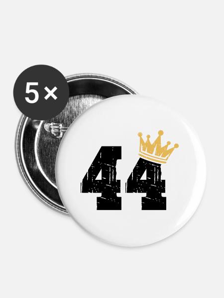 44 Crown 44th Birthday 44 years old - Buttons large 2.2''/56 mm (5-pack) - white