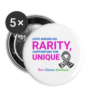 Rare Disease Awareness Supporting the Unique - Buttons large 2.2''/56 mm (5-pack) - white - Front