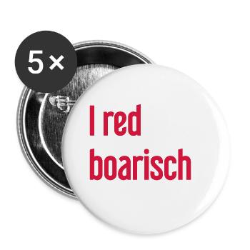 I boarisch rouge - Lot de 5 grands badges (56 mm) - blanc - Devant