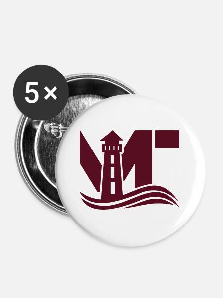 "Cape Arkona" - Buttons groß 56 mm (5er Pack) - Weiß