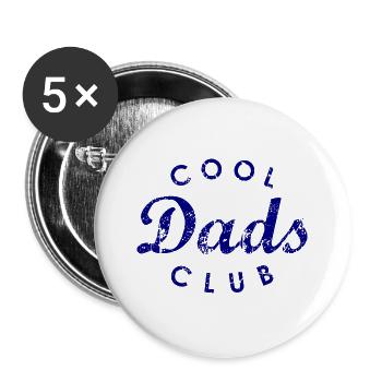 Cool Dads Club Emblem Vatertag Geschenk - Buttons groß 56 mm (5er Pack) - Weiß - Vorne