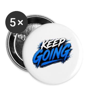Weiter so, Graffiti-Boost - Buttons groß 56 mm (5er Pack) - Weiß - Vorne