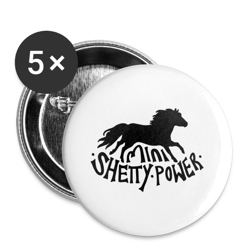 Shetty Power - Buttons/Badges stor, 56 mm (5-pack)