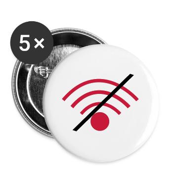 No WLAN - Buttons large 2.2''/56 mm (5-pack) - white - Front