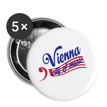 wien - Buttons groß 56 mm (5er Pack) - Weiß - Vorne