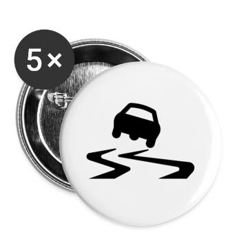 derapage - Buttons groß 56 mm (5er Pack) - Weiß - Vorne