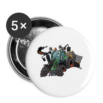 F 718Vario mit Wagen - Buttons groß 56 mm (5er Pack) - Weiß - Vorne