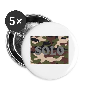 solo - Lot de 5 grands badges (56 mm) - blanc - Devant