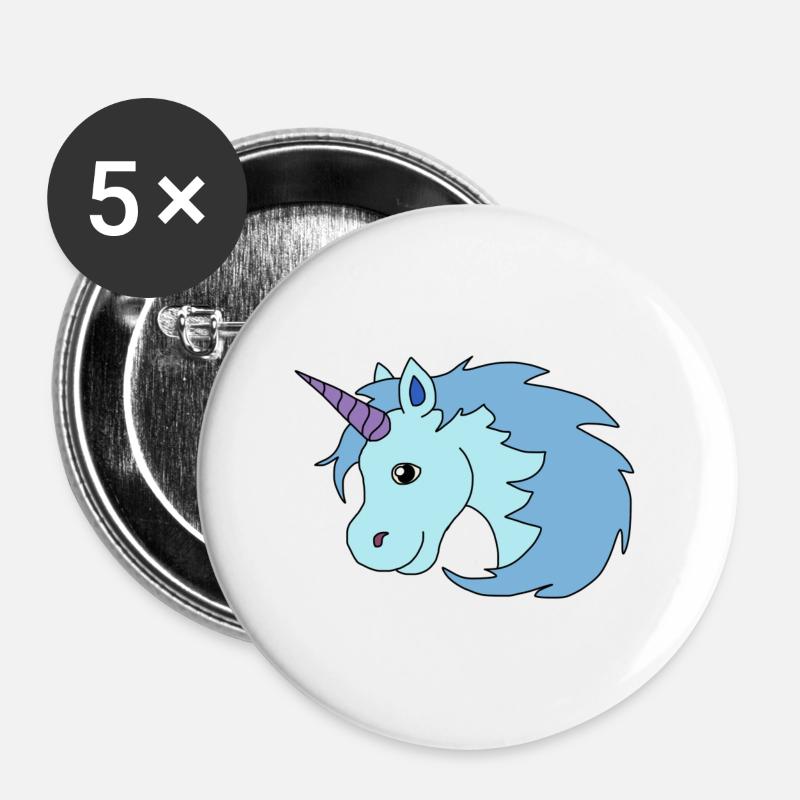 Child unicorn - Buttons large 2.2''/56 mm (5-pack) - white