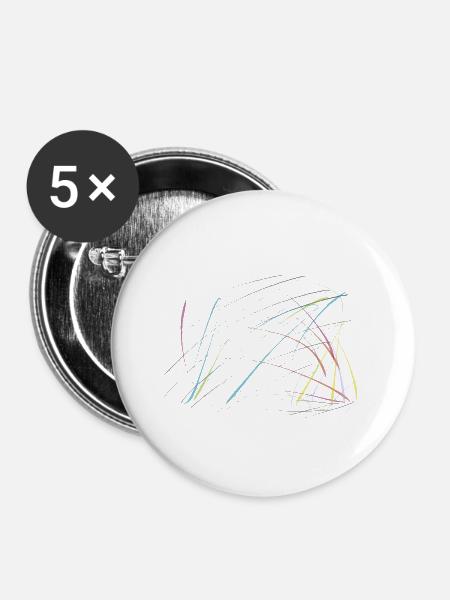 Line - Buttons groß 56 mm (5er Pack) - Weiß