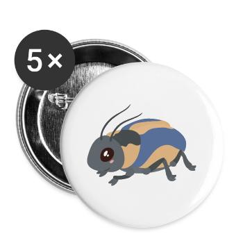 Insekt - Buttons groß 56 mm (5er Pack) - Weiß - Vorne