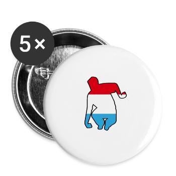Ombre joueur luxembourg - Buttons groß 56 mm (5er Pack) - Weiß - Vorne