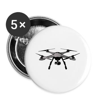 Drone - Buttons groß 56 mm (5er Pack) - Weiß - Vorne