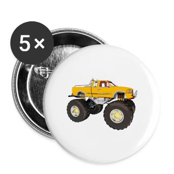 Monster truck, off-road vehicle, pickup, van - Buttons large 2.2''/56 mm (5-pack) - white - Front