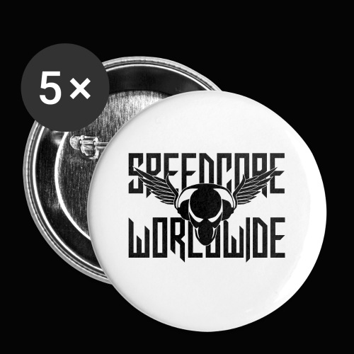 SPEEDCORE WORLDWIDE CLASSIC - BLACK - Buttons groß 56 mm (5er Pack)
