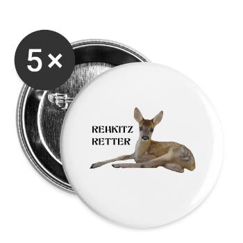 Rehkitz 8 - Buttons groß 56 mm (5er Pack) - Weiß - Vorne