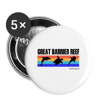 Great Barrier ReefAustralia Shirt - Buttons large 2.2''/56 mm (5-pack) - white - Front
