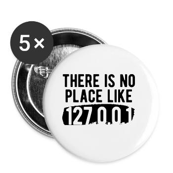 Software Ingenieur Informatiker Programmierer - Buttons groß 56 mm (5er Pack) - Weiß - Vorne