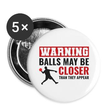 Dodgeball Player Coach Team Sports Funny - Buttons large 2.2''/56 mm (5-pack) - white - Front