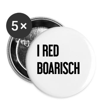I boarisch rouge - Lot de 5 grands badges (56 mm) - blanc - Devant