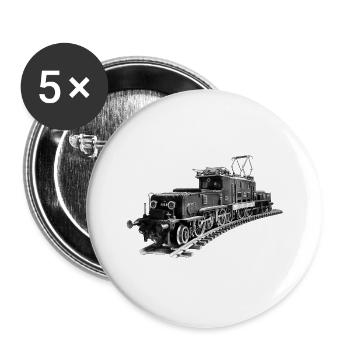 Locomotive "Crocodile" - Buttons large 2.2''/56 mm (5-pack) - white - Front