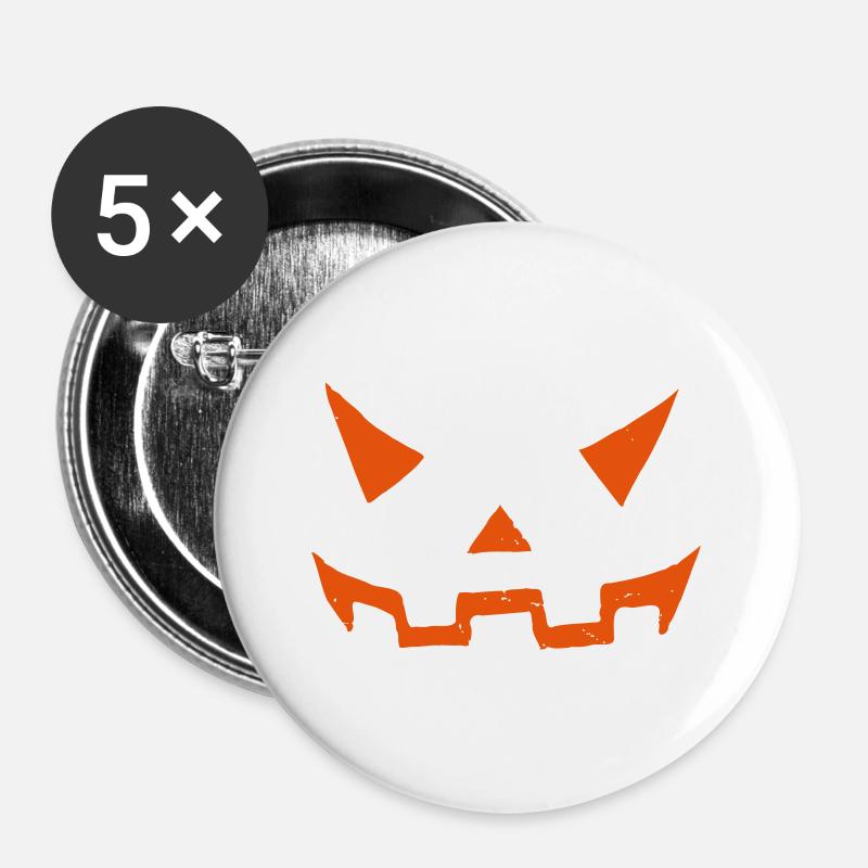 Halloween - Buttons large 2.2''/56 mm (5-pack) - white