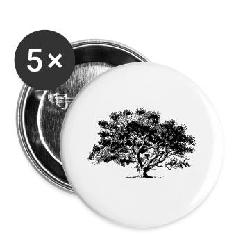 Summer tree - Buttons large 2.2''/56 mm (5-pack) - white - Front