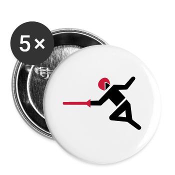 fencing - Buttons large 2.2''/56 mm (5-pack) - white - Front