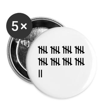 Tally 22 - Buttons large 2.2''/56 mm (5-pack) - white - Front