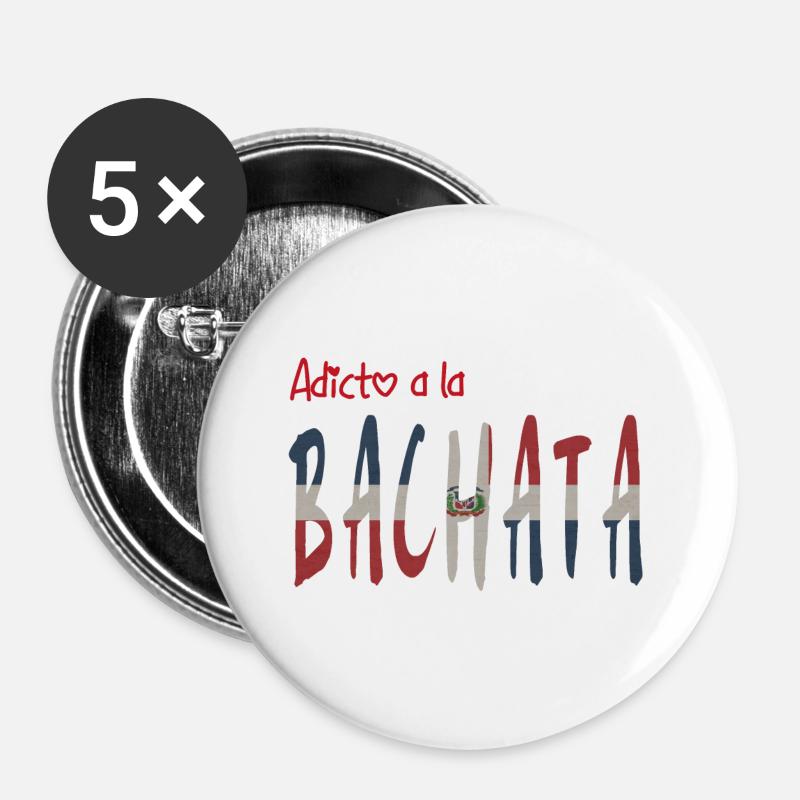 Adicto at the Bachata RD - Buttons large 2.2''/56 mm (5-pack) - white