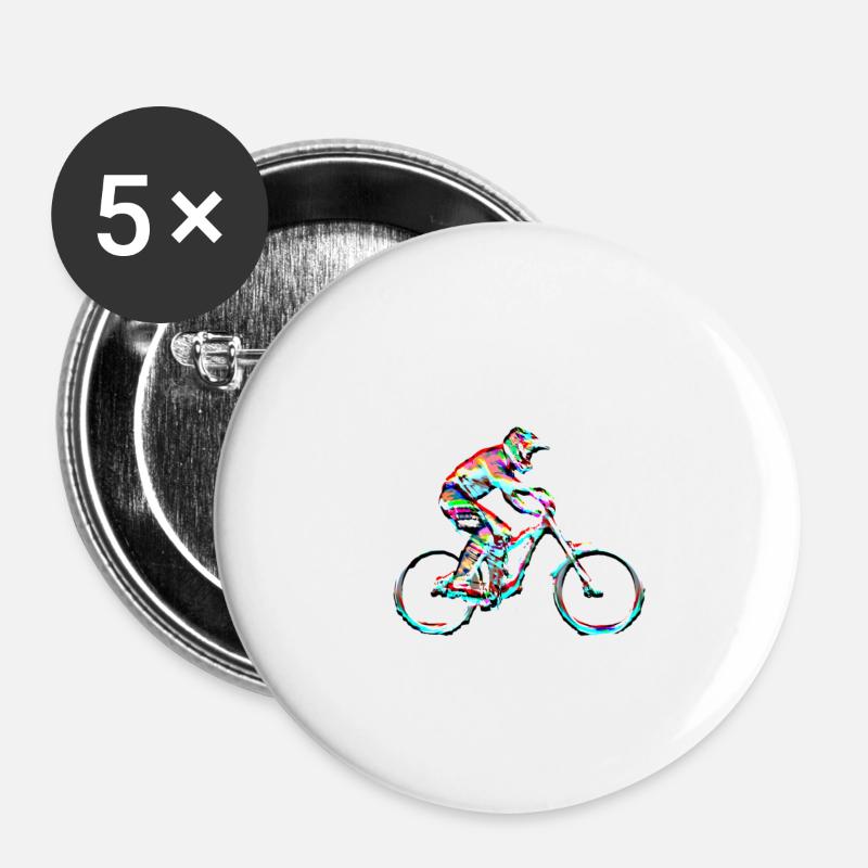 downhill mtb mtb - Buttons large 2.2''/56 mm (5-pack) - white