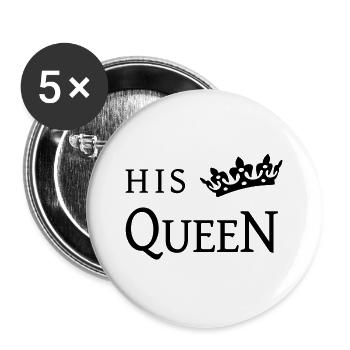 Valentine's day - Buttons large 2.2''/56 mm (5-pack) - white - Front